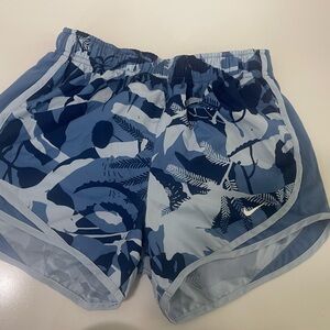 Nike Blue Patterned Women's Athletic Shorts